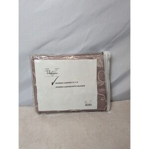 Vohann Ventana Shower Curtain Mauve Pink Taupe Floral Coquette Aesthetic 70x72 N